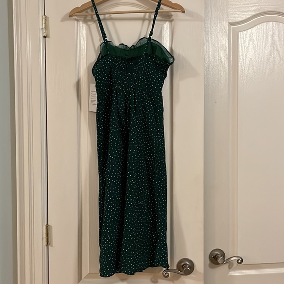 Green polka dot summer dress - Picture 3 of 4